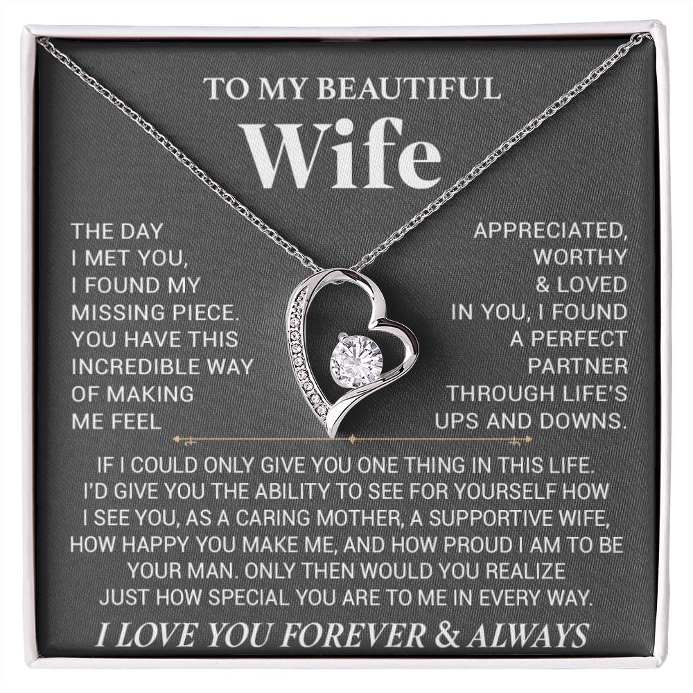 To My Wife Necklace, Anniversary Gift For Wife, Wife Birthday, Gift For Wife444