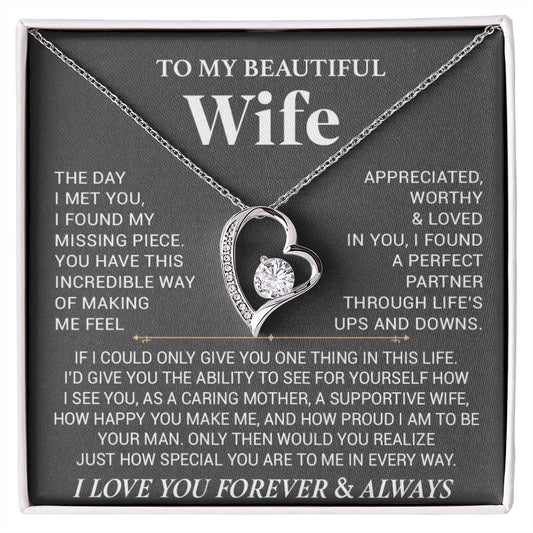To My Wife Necklace, Anniversary Gift For Wife, Wife Birthday, Gift For Wife444