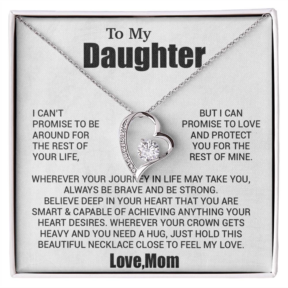 To My Daughter Necklace, Daughter Mother Necklace, Daughter Gift From Mom 24_8_White
