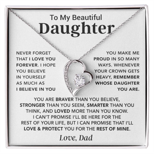 To My Daughter Necklace, Daughter Father Necklace, Daughter Gift From Dad 26_8