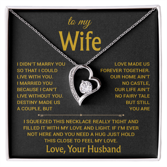 To My Wife Necklace, Christmas Gifts For Women, Anniversary Gift For Wife 17_12_Gold