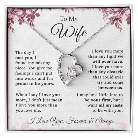 To My Wife Necklace, Gift For Wife, Wife Birthday Gift, Christmas Gift