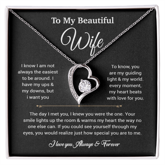 To My Wife Necklace, Gift For Wife, Anniversary Gift For Wife, Necklace For Wife 5_6_Black