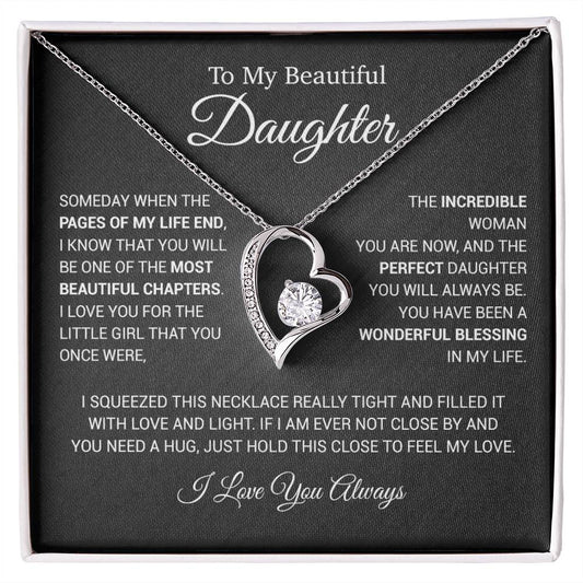 To My Daughter Necklace, Daughter Father Necklace, Daughter Gift From Dad 4_6_Black