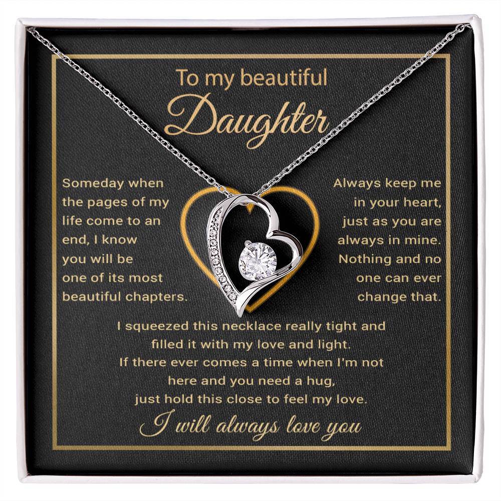 To My Daughter Necklace, Gift For Daughter From Dad, Daughter Father Necklace 28_11_Gold
