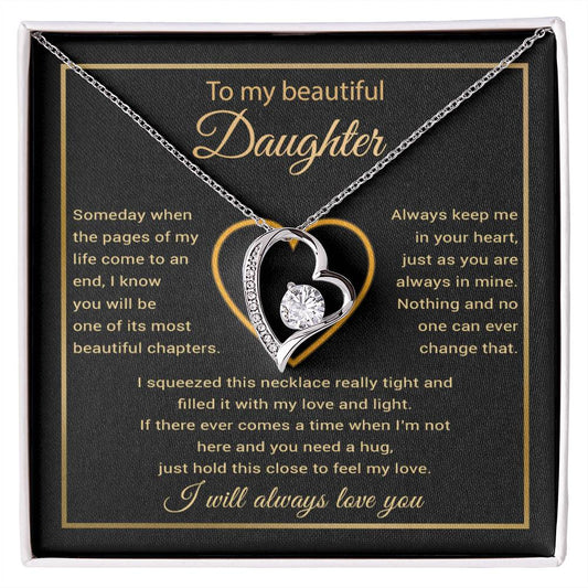 To My Daughter Necklace, Gift For Daughter From Dad, Daughter Father Necklace 28_11_Gold