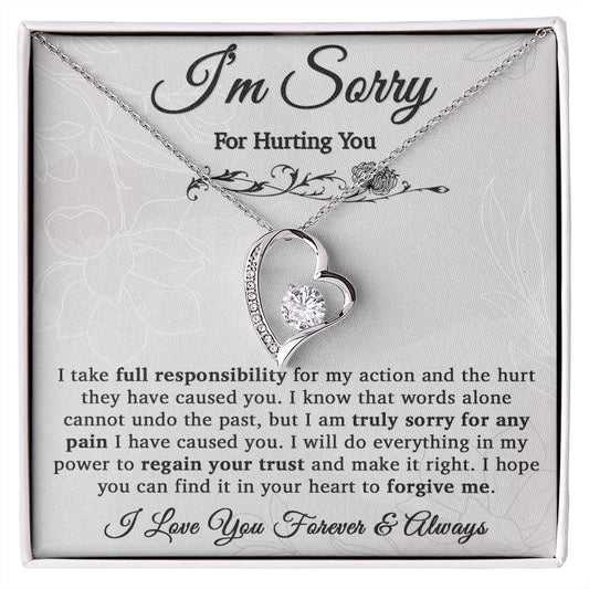 I'm Sorry Necklace Gifts, Apology Gifts For Her, Forgiveness Gift, Wife Gift
