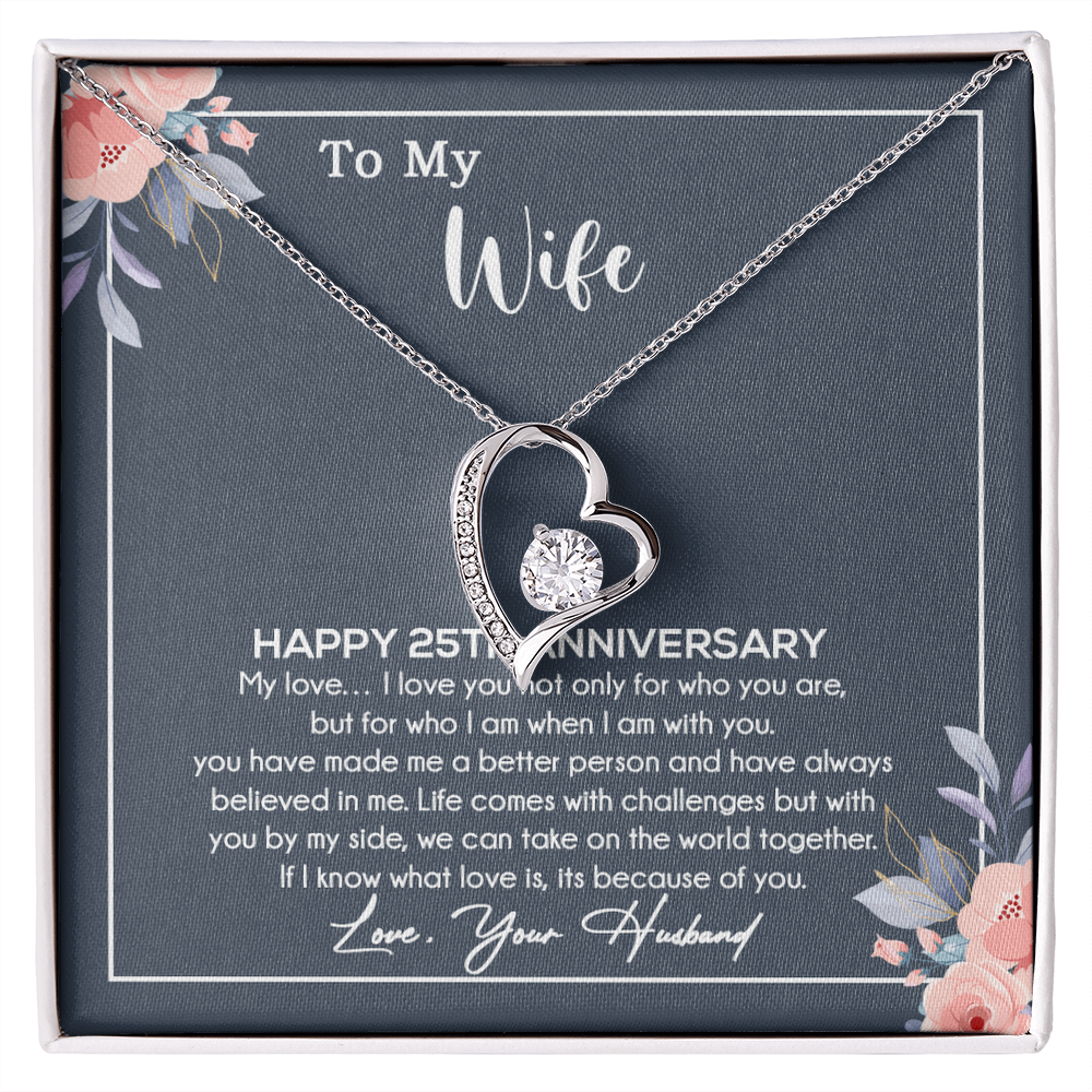 25th Anniversary Gift For Wife Necklace, 25 Year Anniversary, 25th Wedding Gift _Blue