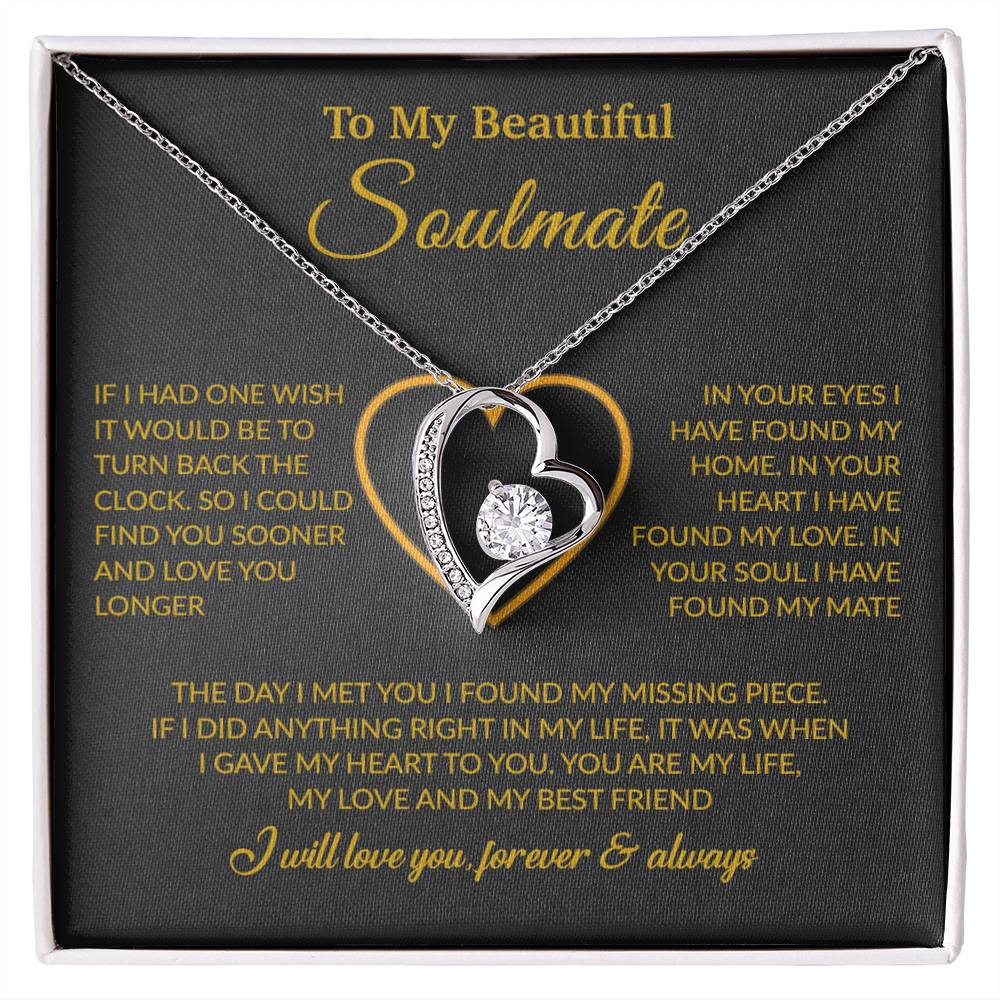 To My Soulmate Necklace, Anniversary Gift For Wife, Valentine Gift for Wife 17_12_Gold