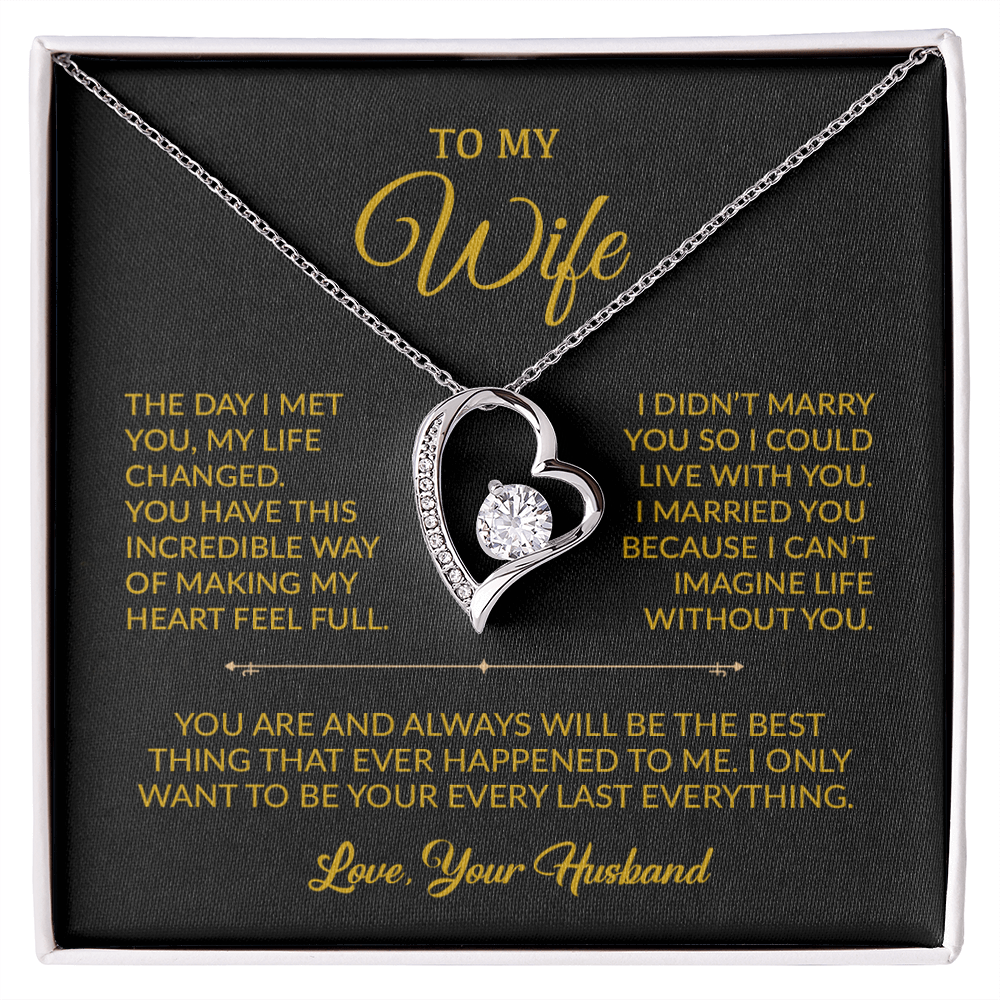 To My Wife Necklace, Gift For Wife, Anniversary Gift For Wife, Necklace For Wife