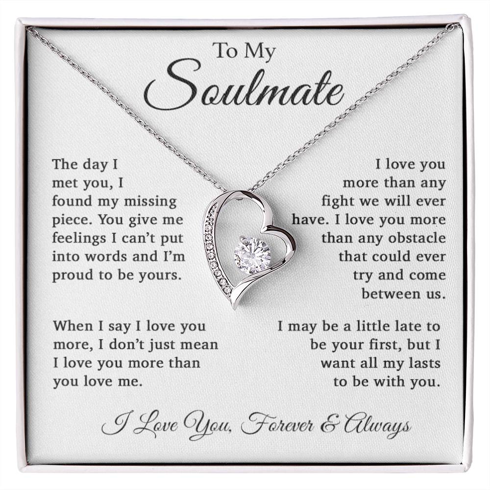 To Soulmate Necklace Gift For Girlfriend Wife Birthday Valentines Day Christmas