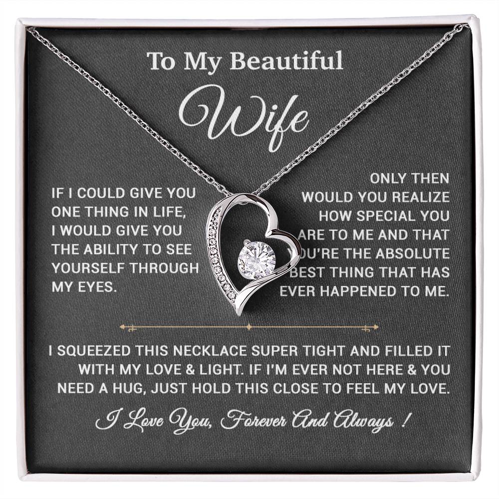 To My Wife Necklace, Gift For Wife, Anniversary Gift,Christmas Gift