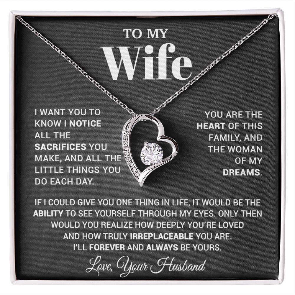 To My Wife Necklace, Christmas Gifts For Women, Anniversary Gift For Wife 6_10_Black