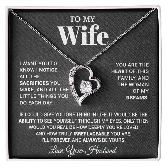 To My Wife Necklace, Christmas Gifts For Women, Anniversary Gift For Wife 6_10_Black