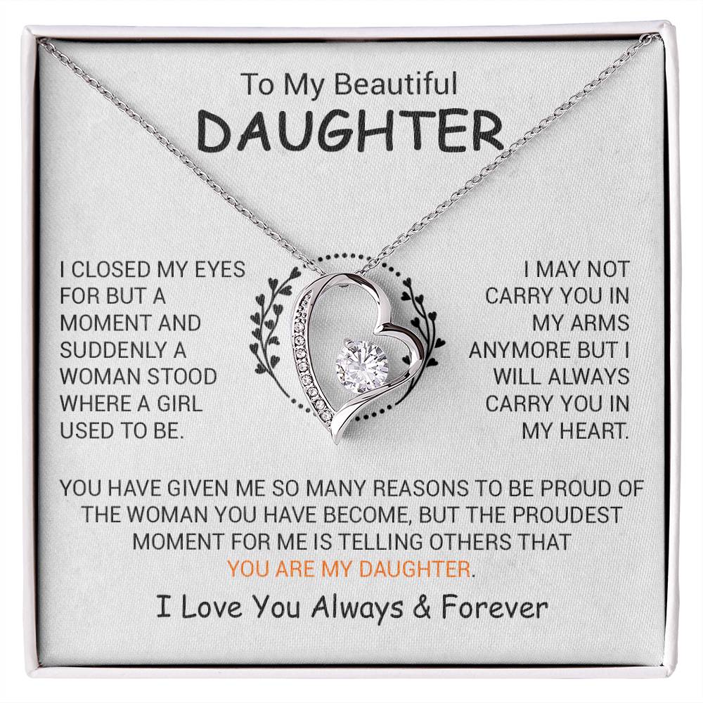 To My Daughter Necklace, Daughter Father Necklace, Daughter Gift From Dad, Mom 6_12