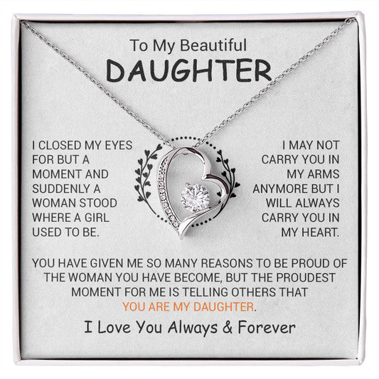 To My Daughter Necklace, Daughter Father Necklace, Daughter Gift From Dad, Mom 6_12
