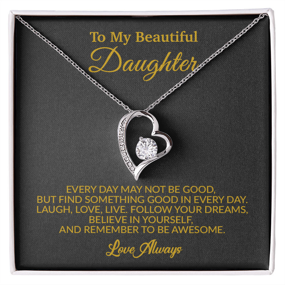 To My Daughter Necklace, Gift for Daughter from Dad, Father Daughter Necklace