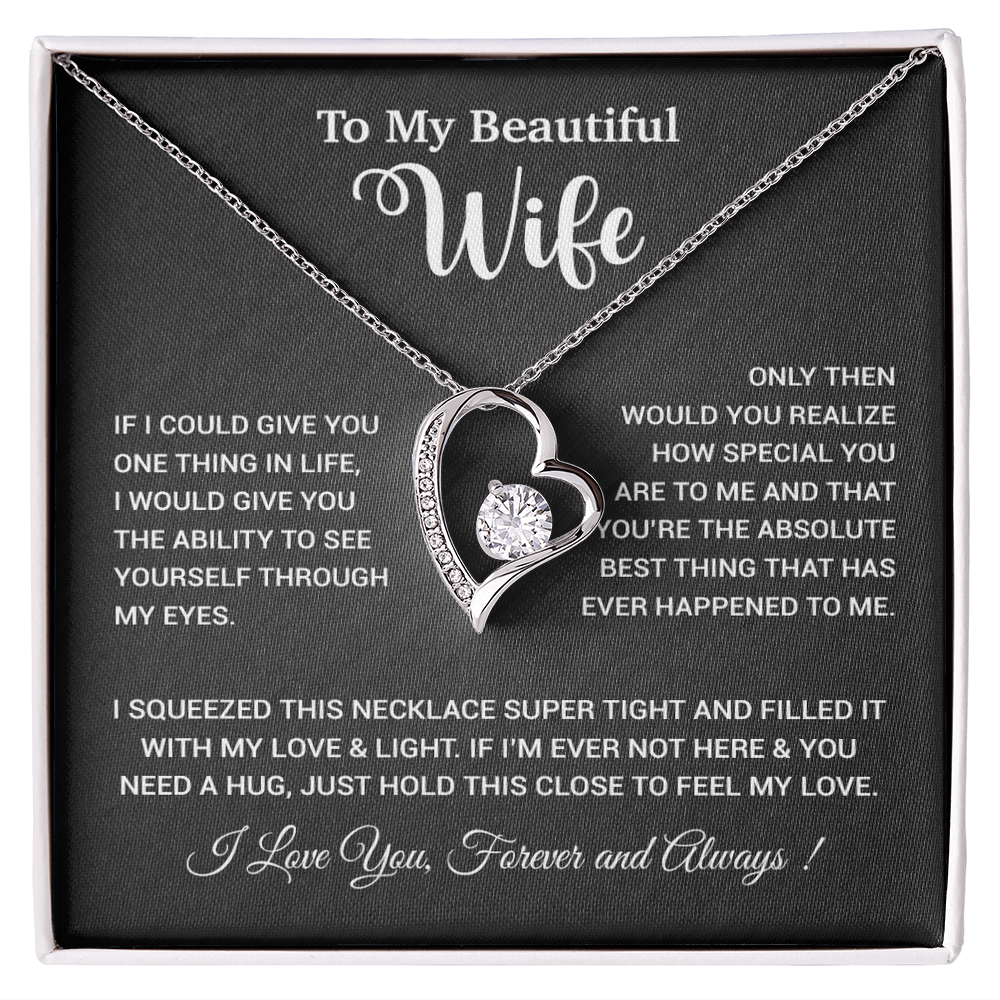 To My Wife Necklace, Wife Gift From Husband, Wife Husband Necklace, Christmas Gift 19_9_Black