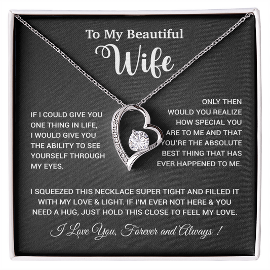 To My Wife Necklace, Wife Gift From Husband, Wife Husband Necklace, Christmas Gift 19_9_Black