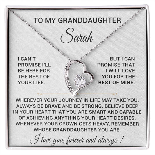 CustomTo My Granddaughter Necklace, Granddaughter Necklace, Granddaughter Gift From Grandma