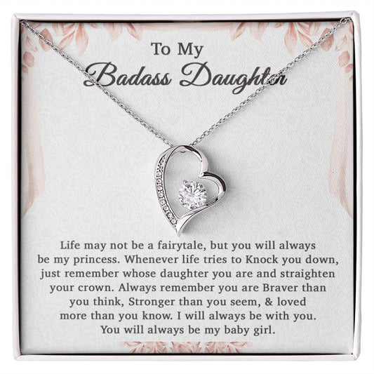 To My Badass Daughter Necklace From Mom, Badass Daughter Gift,  Badass Daughter Necklace