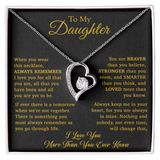 To My Daughter Necklace, Daughter Father Necklace, Daughter Gift From Dad, Mom 15_11_Or