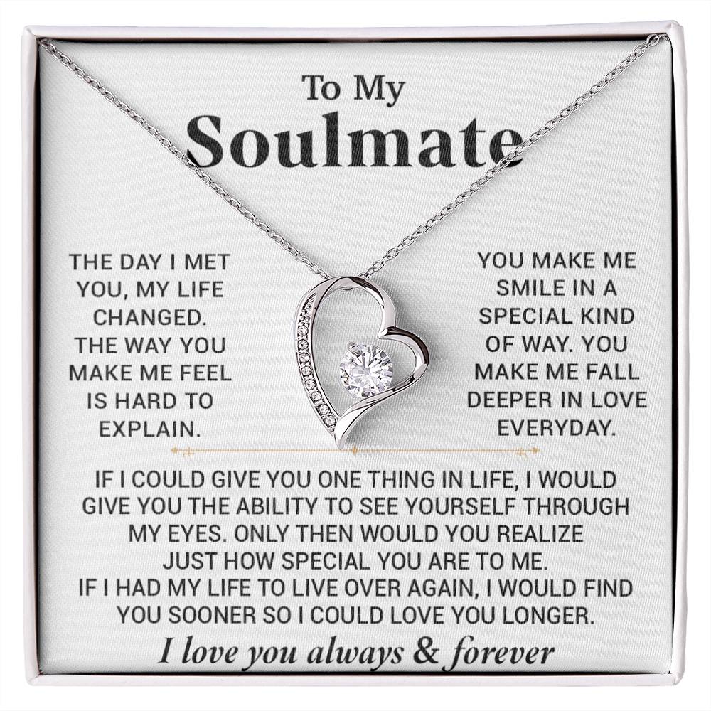 To My Soulmate Necklace Gift For Girlfriend Wife Birthday Gifts Christmas Gifts