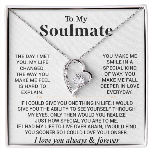 To My Soulmate Necklace Gift For Girlfriend Wife Birthday Gifts Christmas Gifts