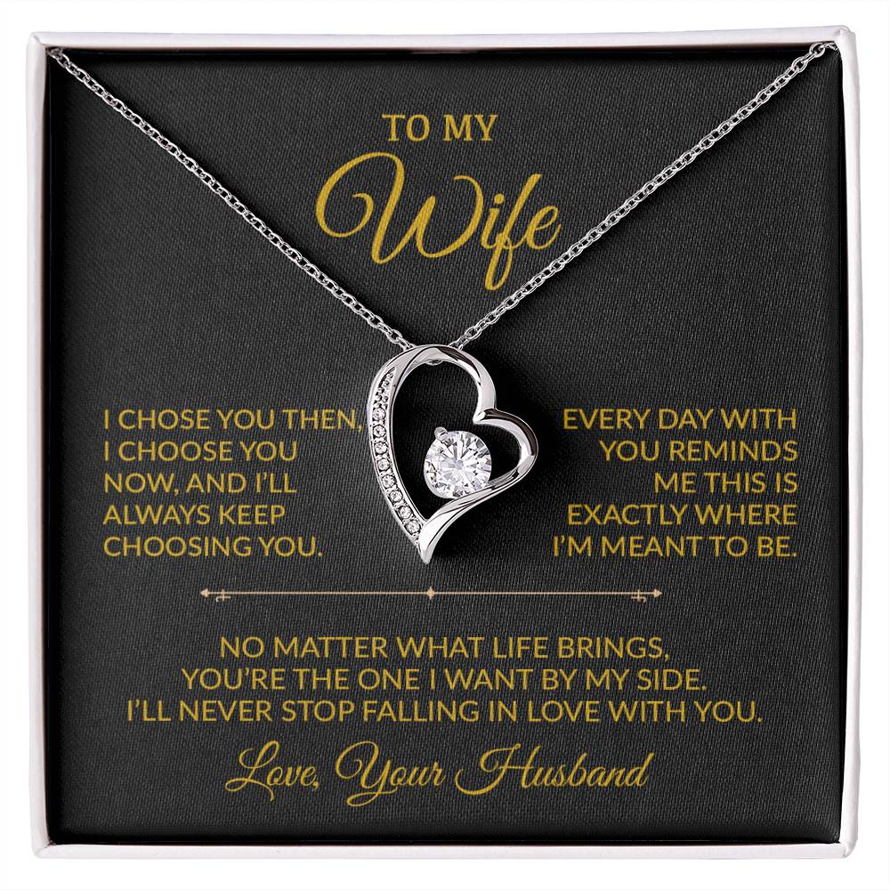 To My Wife Necklace, Gift For Wife, Anniversary Gift For Wife, Necklace For Wife