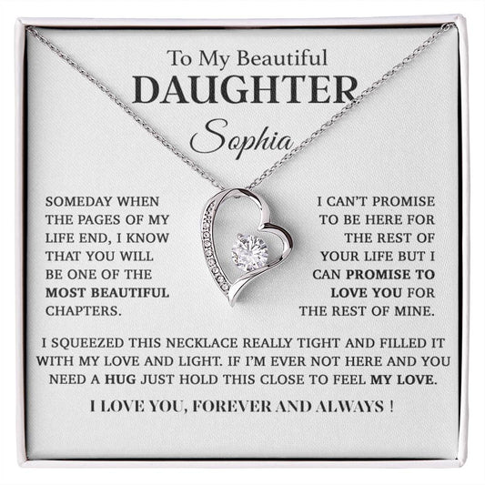 Custom To My Daughter Necklace, Mother Daughter Gifts, Daughter Necklace