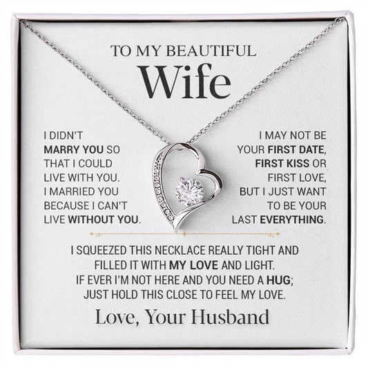 To My Wife Necklace, Christmas Gifts For Women, Anniversary Gift For Wife 23_11_White