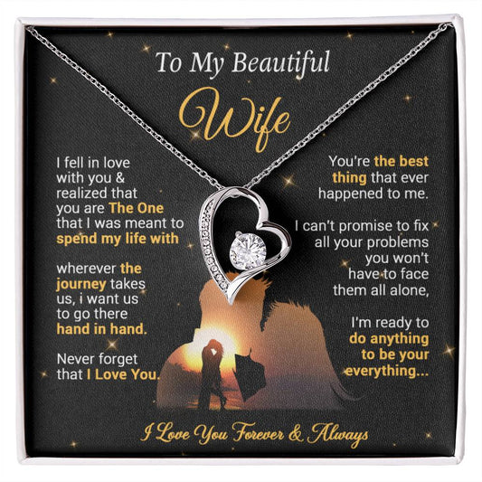 To My Wife Necklace, Gift For Wife Girlfriend From Husband, Valentines Day