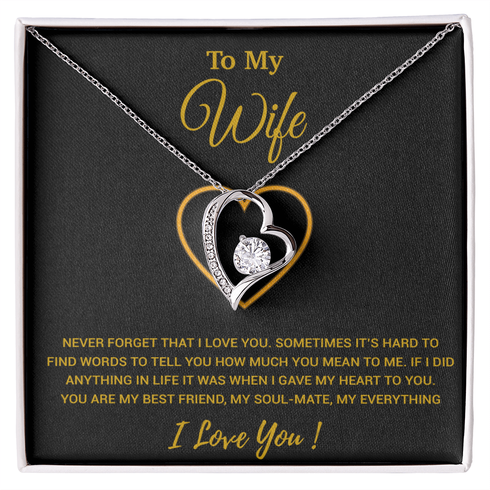 To My Wife Necklace, Christmas Gifts For Women, Anniversary Gift For Wife 2_1_Gold