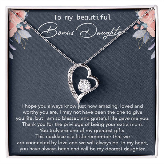 To my Bonus Daughter Necklace, Bonus Daughter, Step Daughter Gift