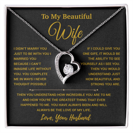 To My Wife Necklace, Christmas Gifts For Women, Anniversary Gift For Wife 11_9_Gold