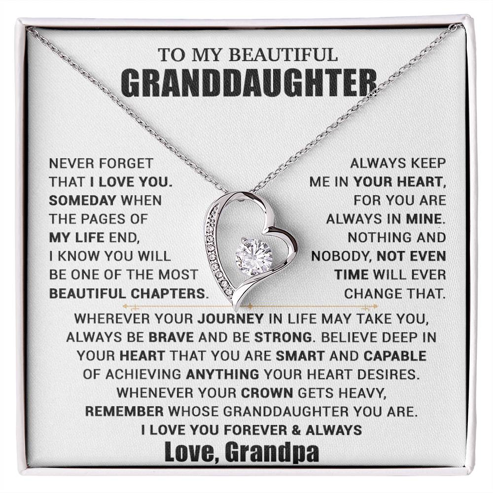 To My Granddaughter Necklace, Granddaughter Gift from Grandpa, Christmas Gift 11_10