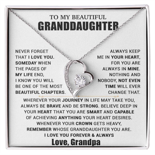 To My Granddaughter Necklace, Granddaughter Gift from Grandpa, Christmas Gift 11_10