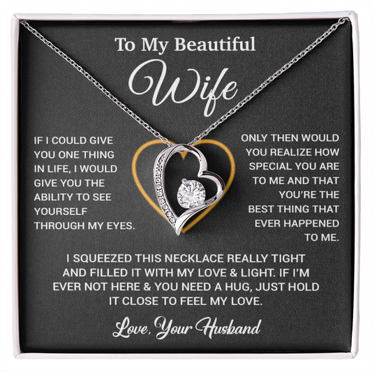 To My Wife Necklace, Gift For Wife, Anniversary Gift For Wife, Necklace For Wife 26_5_Black
