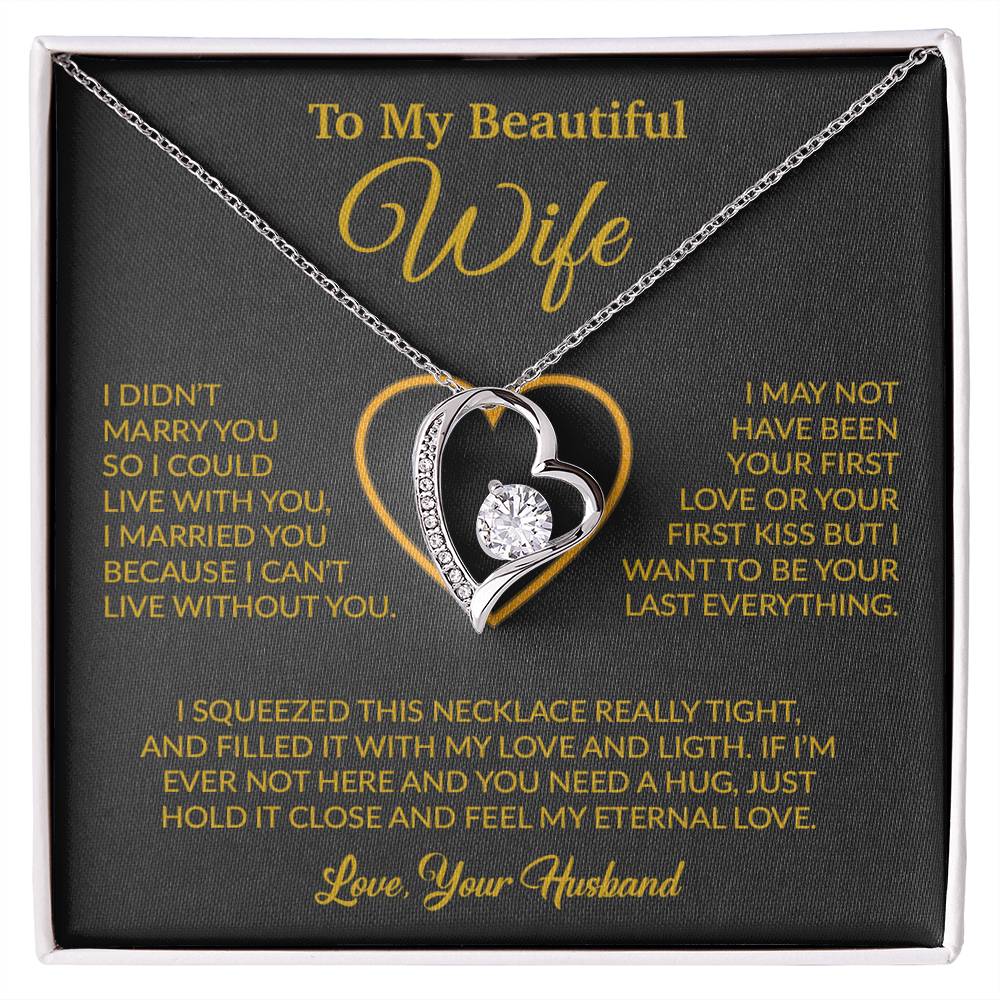 To My Wife Necklace, Gift For Wife, Anniversary Gift For Wife, Necklace For Wife 23_2_Gold