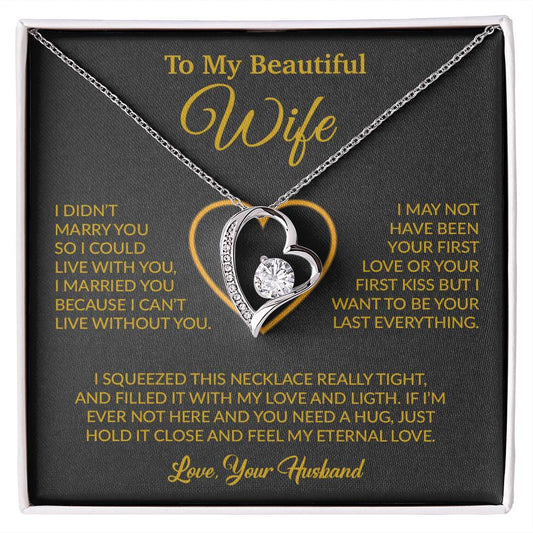 To My Wife Necklace, Gift For Wife, Anniversary Gift For Wife, Necklace For Wife 23_2_Gold