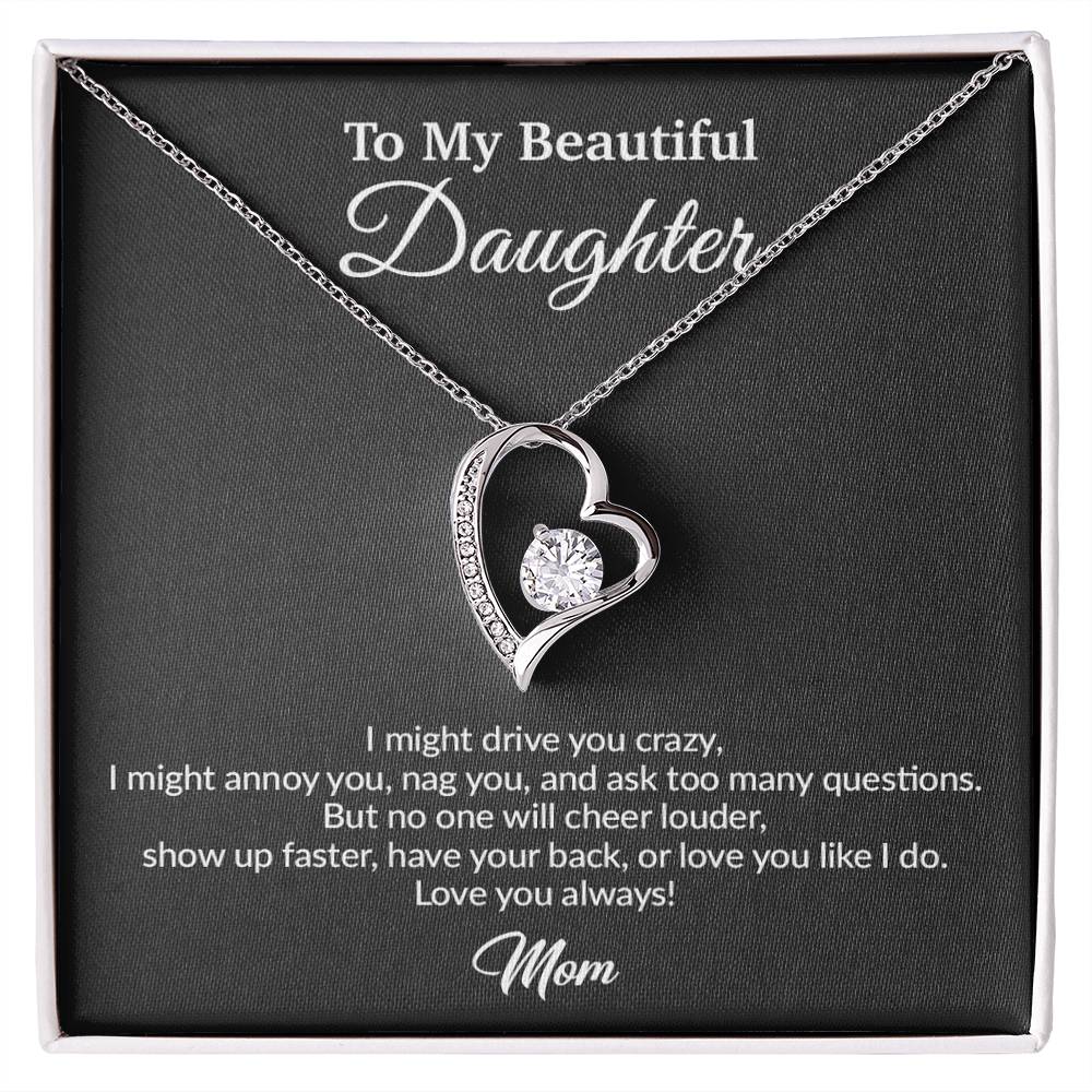 To My Daughter Necklace, Gift for Daughter from Mom, Mother Daughter Necklace