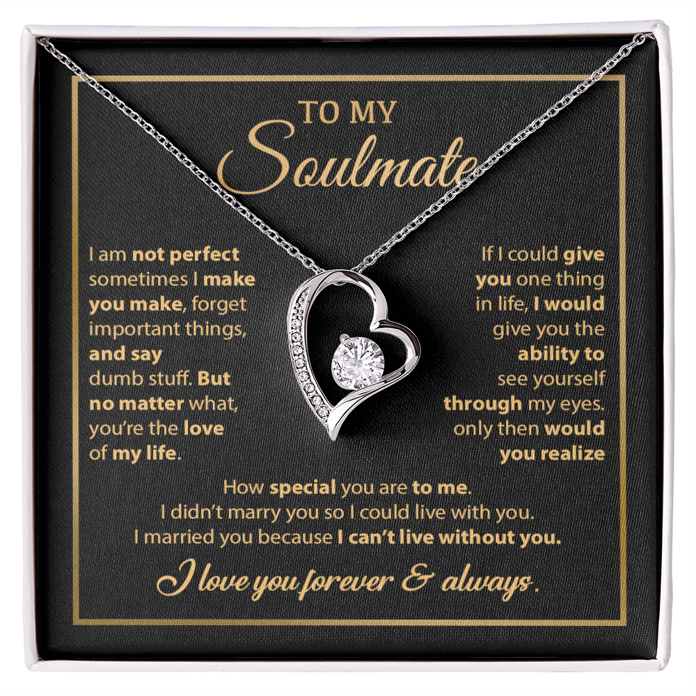 To My Soulmate Necklace, Gift For Wife From Husband, Valentines Gift For Wife 8_2_Gold