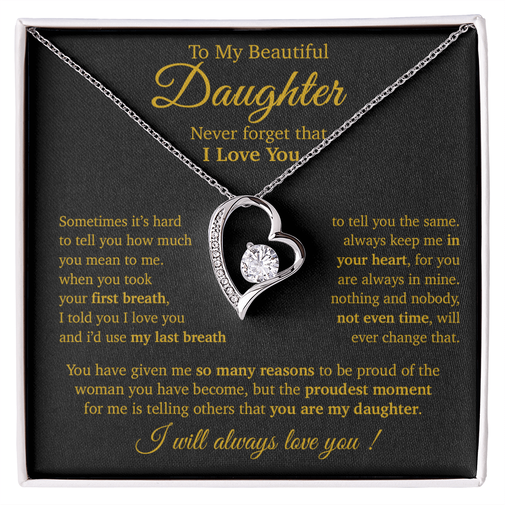 To My Daughter Necklace, Daughter Father Necklace, Daughter Gift From Dad, Mom 8_11