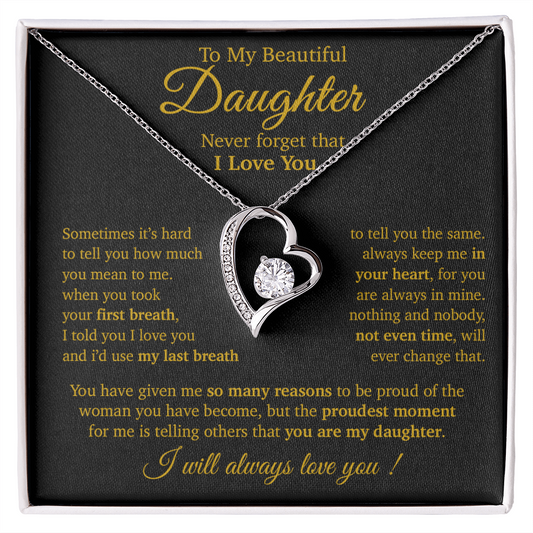 To My Daughter Necklace, Daughter Father Necklace, Daughter Gift From Dad, Mom 8_11