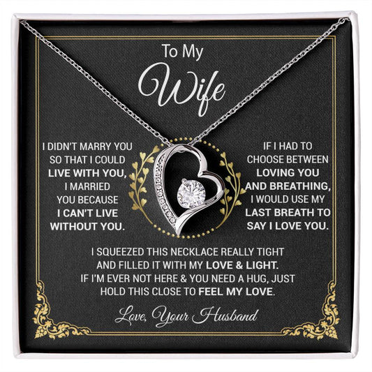 To My Wife Necklace, Wife Gift From Husband, Wife Husband, Christmas Gift