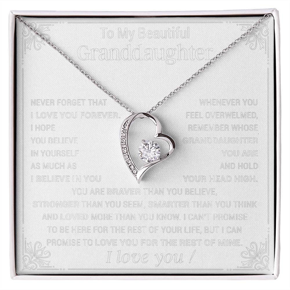 To My Granddaughter Necklace, Granddaughter Gifts From Grandpa Grandma