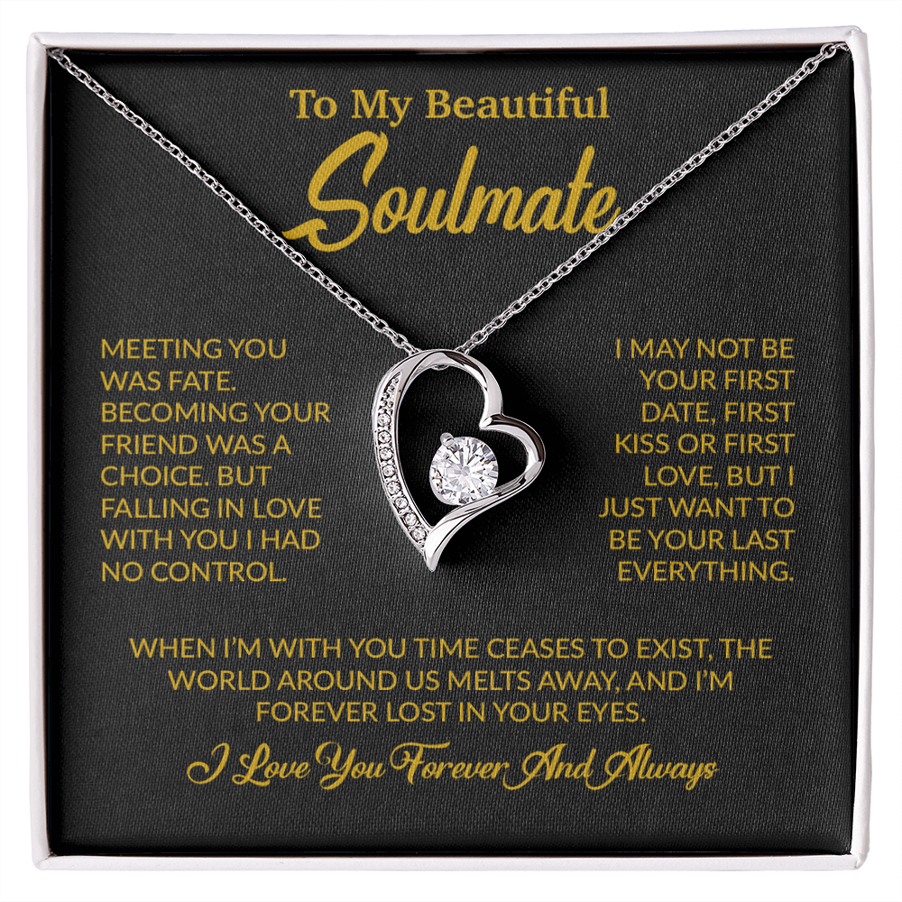 To My Soulmate Necklace, Soulmate Gift, Gift For Girlfriend, Christmas Gift 16_10_Gold
