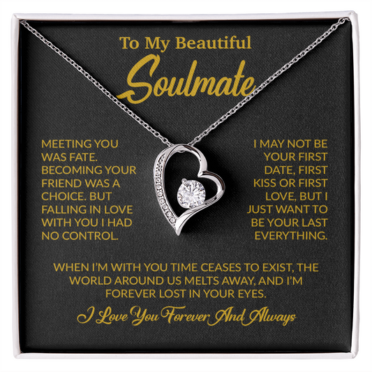 To My Soulmate Necklace, Soulmate Gift, Gift For Girlfriend, Christmas Gift 16_10_Gold