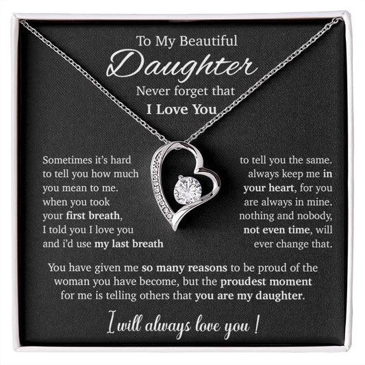 To My Daughter Necklace, Daughter Father Necklace, Daughter Gift From Dad, Mom 66