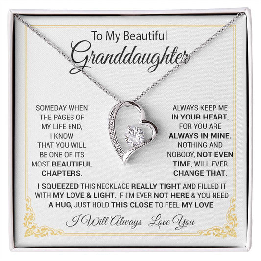 To My Granddaughter Necklace, Gift For Your Granddaughter, Christmas,Anniversary, Graduation